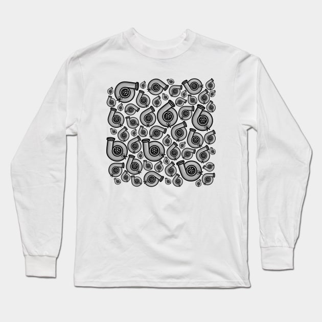 Cutest turbo Pattern Long Sleeve T-Shirt by hoddynoddy